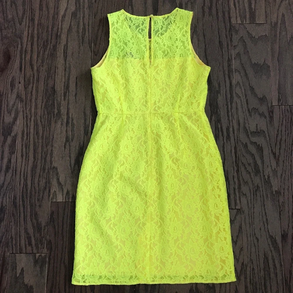 NEW J. Crew Neon Lace Sleeveless Sheath Dress